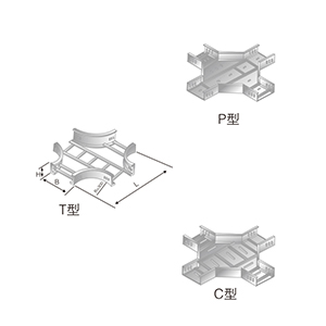 LQJ-04AT、P、C型鋁合金水平四通橋架