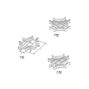 LQJ-04CT、P、C型鋁合金水平四通橋架